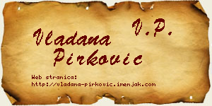 Vladana Pirković vizit kartica